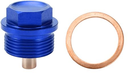 Motoforti Tornillo De Drenaje De Cárter Universal Para Aceite, Tuerca De Drenaje De Cárter, M24X1.5, Aleación De Aluminio, Azul, 1 Juego