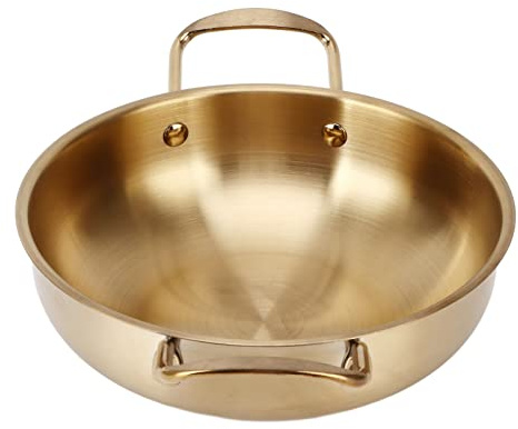 Naroote Korean Ramen Pot, Gold, Inner Diameter 28cm, Stainless Steel, 2000-3000g, No Lid
