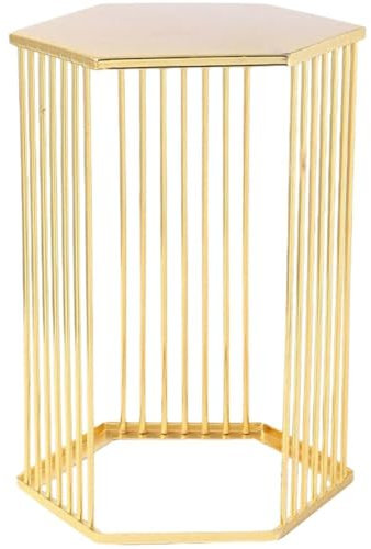 Vobumix Hexagon Stand Metal Cake Holder Columns Plant Rack Wedding Flower Base for Displaying Dessert Cake Floral