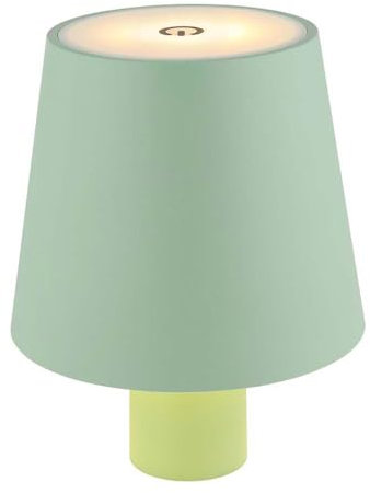Tischlampe Flaschenleuchte LED Dekolampe Tischleuchte Gartenleuchte Außenlampe Terrassenlampe, blassgrün, 3W 130lm warmweiß, DxH 10,6 x 13 cm