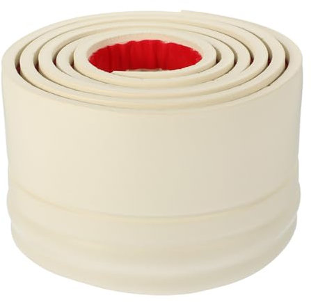 DOITOOL Zócalo Autoadhesivo Para Azulejos Borde De Moldura Espesa Resistente y Fácil De Limpiar Decorativo Para Pared y Cocina Metros Color Blanco Cremoso