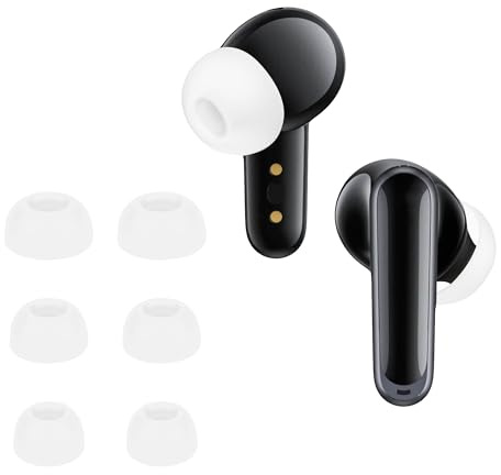 kwmobile 6X Silikonaufsätze für Anker Soundcore P40i / Soundcore P20i - Ersatz Ohrstöpsel in 3 Größen - Ear Tips für In-Ear Kopfhörer - Zubehör Ersatzpolster in Weiß