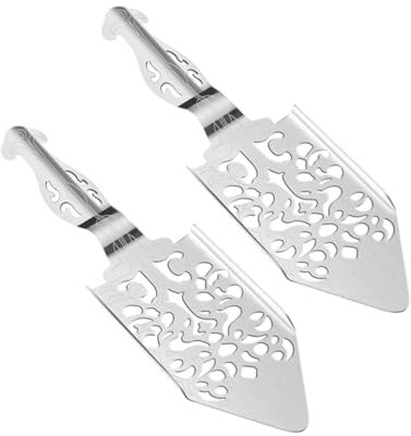 Holibanna Cucharas De Absenta De Acero Inoxidable 2 Piezas Diseño Ajourado, Filtro Incorporado, Uso Doméstico Barra, Accesorio Práctico Para Cócteles y Reuniones Familiares