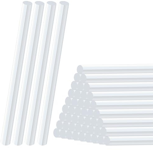50 Stück Heißklebesticks 11mm x 200mm, Heißklebestifte für Heißklebepistole Sticks, Transparente Heissklebepistole Klebesticks Heisskleber Sticks für Heimwerken, Reparieren Handwerk(transparent)