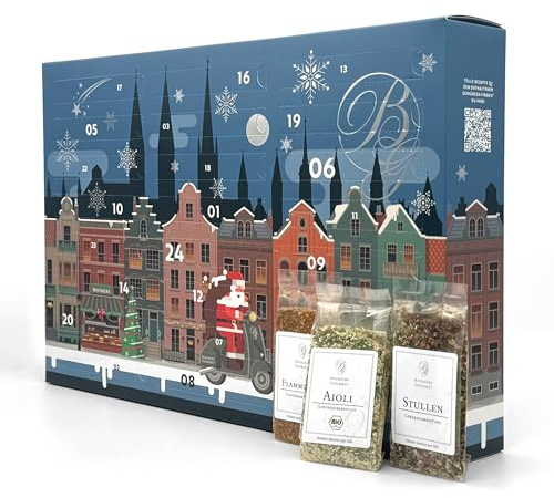 Boomers Gourmet - Premium Adventskalender Gewürze, Gewürz Adventskalender 2025, Exklusiver Gewürze Weihnachtskalender, Gourmet Adventskalender, 24 Hochwertige Gewürze zum Genießen - 1 Stück
