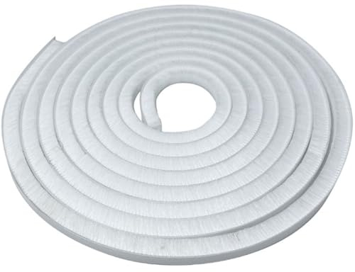 Unikicool Cepillo burlete Ventana,Burletes para Ventanas correderas,Junta de Cepillo autoadhesiva para Ventana,Aislante Térmico,Antipolvo,Antiinsectos,Insonorizado,para Puerta Ventana