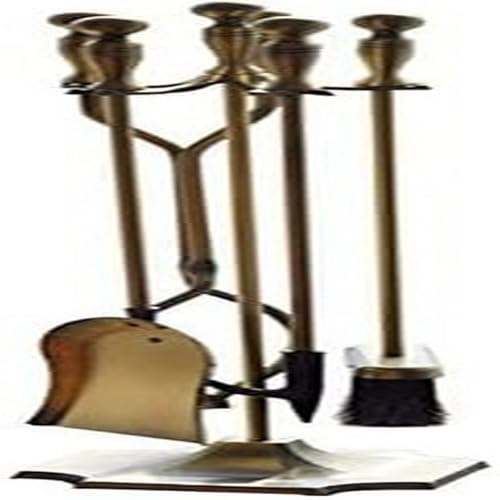 Set di attrezzi per camino, pala da attizzatoio, spazzola e pinze, per stufe a legna e braciere, accessori durevoli ed eleganti