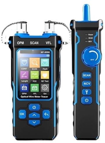 Network Tester, NF-8508 Network Cable Tester Optical Wire Meter Tracer LCD Digital Rechargeable Network Line Finder Wire