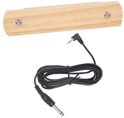 FUNOMOCYA Piezo Tonabnehmer für Akustische Gitarre mit Knopf Bedienung Zuverlässiger Schallloch Tonabnehmer für Bühnenauftritte Beige Einfache Montage ohne Bohren Zufällige Farbe