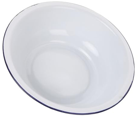 Gran Capacidad Palangana de Esmalte Vintage para Cocina | Barreño Esmaltado, Ensaladera Vintage y Cuenco Esmaltado Vintage Fácil de Limpiar, Uso Multifuncional