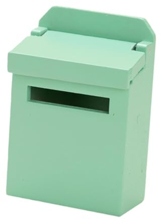 lopituwe Boîte pour aux Lettres Miniature en Bois, Accessoire pour Maison de poupée, échelle 1/12. Modèle réduit de Meuble, Vert, 4.2 x 2. x 6.4 cm
