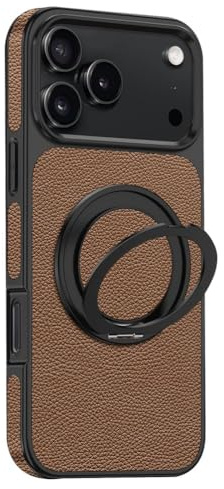 Custodia Business Per IPhone 17/17 Pro/17 Air/17 Pro Max, Supporto Regolabile, Impugnatura Antiscivolo, Custodia in Pelle Sottile in TPU Con Protezione Anticaduta,17pro max,Brass