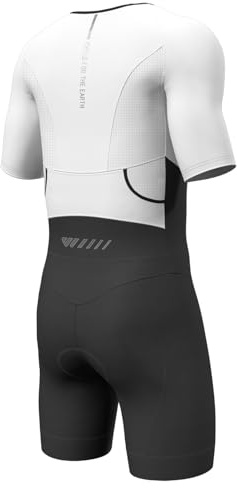 Wulibike Tuta da triathlon da uomo, bianco, XXL