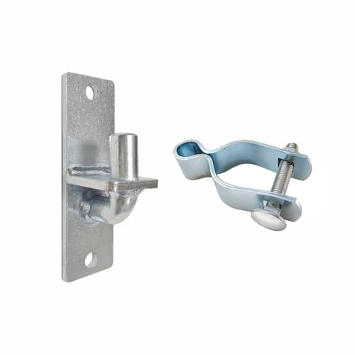 Heavy Duty Wall Mount Gate Hinge, Heavy Duty Gate Hinges Metal Chain Link Fence Outdoor Hinge for Industrial Plant Entrances Large Warehouse Doors Commercial Roll-Up Doors (Sliver, Set, 1)