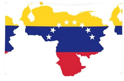 Bandera de Venezuela impresa decorativa para pared, bandera de poliéster con borde cosido para conciertos musicales y fiestas