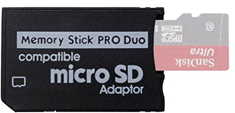 Funturbo PSP Memory Stick Adapter, Micro SD to Memory Stick PRO Duo MagicGate Card for Sony PlayStation Portable, Camera, Handycam