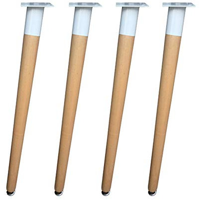 Table legs 4 Sätze von europäischen Massivholz schräger Tischbeinen, Esstisch Computertisch Stützbeine Bartisch Desktop Heightening Beinen DIY Zubehör 72cm