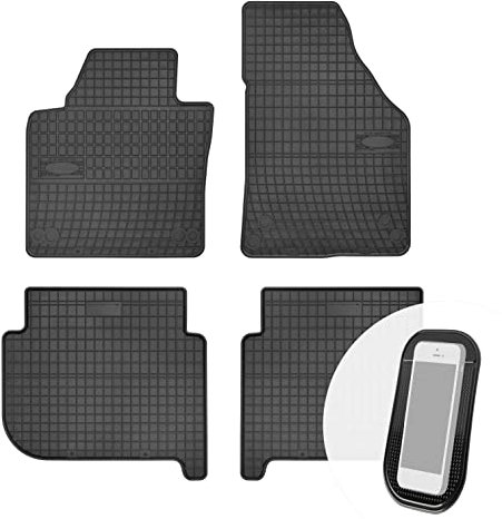 moto-MOLTICO Gummimatten Auto, 4-teiliges Set, Allwetter Gummi Fußmatten, Antirutsch & Wasserfest Autoteppiche - passend für VW Touran 1 2003-2010