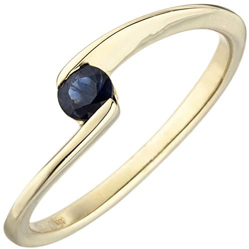 Jobo Damen-Ring aus 8 Karat 333 Gold mit Safir Größe 58