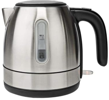 Ex-Pro Electric Kettle, 1.0L Capacity with Quick Boil Time, Boil-Dry Protection and Removable Filter for Fresher Water, 2150W - Stainless Steel