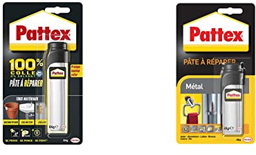 Pattex Epoxy Bi-composante 48 g Coller Multi-usages avec Particules de Métal