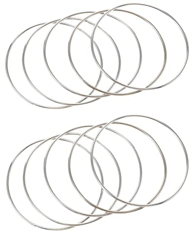 BOBOZHONG Drömfångare runda ringar, 10 st metallringar praktiska hållbara drömfångare ring metallring för drömfångare festivalkransar gör-det-själv konst- och hantverksprojekt (10 cm)