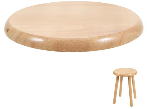DOITOOL Barhocker Sitz Ersatz : Rundes Hocker Holz Ersatz Sitzfläche 29.5 cm Durchmesser Ideal Für Barhocker Und Esszimmer Robuste Und Glatte Oberfläche Beige