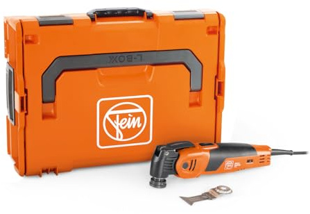 FEIN Multimaster MM 700 Max, MultiTool con hoja de sierra bimetálica para metal y plásticos, Motor FEIN 450 W Sistema antivibración, Portaherramientas StarlockMax, Cambio herramienta rápido QuickIN
