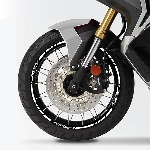 adesivi cerchi moto compatibile con honda xadv x-adv 750 (bianchi)