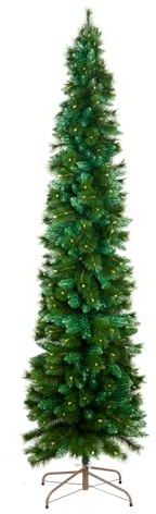 Magie di Natale Albero di Natale Slim La Magdaleine in PP Effetto aghi di Pino e PVC (180 cm)