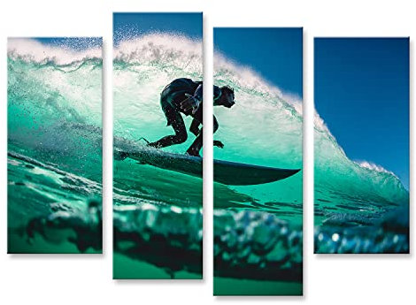 islandburner Prime Bild auf Leinwand April Bali Indonesien Surfer Reiten Fass Welle Professionelle Surfen G Küchenbilder Food and Drinks Bilder Wandbilder Poster