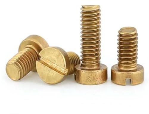 Brass Slotted Cheese Head Screw DIN84 Brass Screw Brass Bolt M2 M2.5 M3 M4 M5 M6 M M1 M1.2 M1.4 M1.6 M2 M2.5 M3 M4 M5 M6 M8 4mm M1.2 20PCS