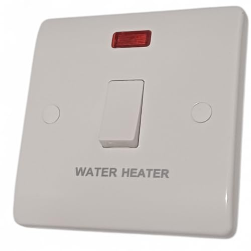 ÉABCON Interrupteur pour chauffe-eau, 20 A, élégant et robuste, blanc