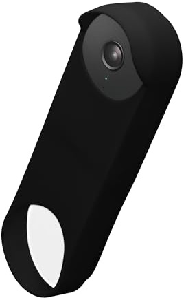kwmobile Case Compatible with Google Nest Doorbell - Protective Silicone Cover Black