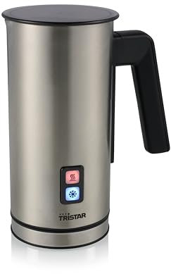 Tristar Montalatte elettrico Tristar, schiuma di latte fredda e calda, per 150 ml di schiuma di latte o 300 ml di latte riscaldato, acciaio inox, MK-2277