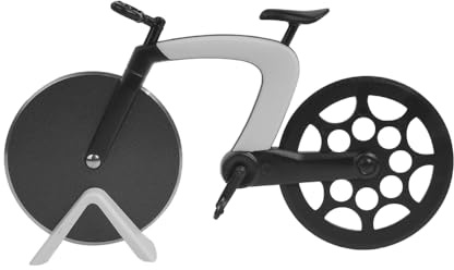 CENPEK Bicicleta de Pizza de Acero Inoxidable de Dos Ruedas con Revestimiento Antiadherente para Utensilios de Cocina, Accesorios y Herramientas