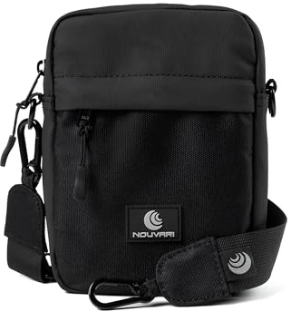 Nouvari Umhängetasche Herren Damen Kleine Schultertasche Herrentasche Zum Umhängen Wasserabweisende Crossbody Bag mit Handytasche Messenger Bag für Alltag Reisen Freizeit Büro