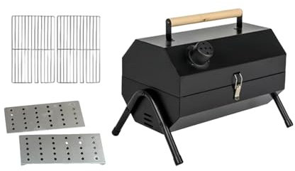 perfk Barbecue Portatile, Barbecue Pieghevole, Accessori multifunzionali, fornello da Tavolo per Barbecue all'aperto, Forno da Cucina per Fattoria, Cortile, Nero