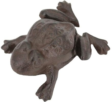 SIGNES GRIMALT Deko-Frosch aus Gusseisen, unveränderlich, für den Innen- und Außenbereich, Länge 11 cm