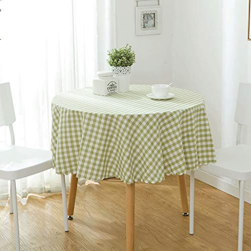 Rechteckige/längliche Tischdecken Modern Rot Und Weiß Kariert Waschbare Baumwollwäsche Auslaufsichere Esstischdecken for Runde Tische Drinnen Draußen Camping Picknick Kreistischdecke, 5 Farben Weihn