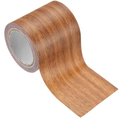 PATIKIL Pellicole Adesive Legno Autoadesivo 4,57M x 5,7cm Carta Adesiva per Mobili Legno Riparazione Pellicola Autoadesiva Effetto per Pavimenti Porte Sedie Armadi, Quercia Arancione