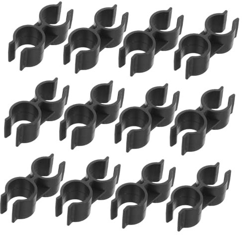 HOLIDYOYO 12pcs Double Pipe Clamp Shelf Pole Connector for Warehouse and Supermarket Enhanced Stability Fasteners for Pipes and Tubes