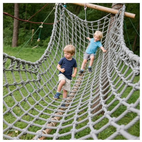 KDSD8FFF Kletternetz Kinder Outdoor, Gartenspielplatz Baumhaus Strickleiter Kletternetz Krabbelnetz Fallen Schutz Netz, LKW-Anhänger Frachtnetz,2x5m