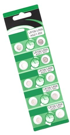 HDOYTXXM Lot de 10/20 piles alcalines AG2 LR726 haute capacité 1 5 V pour calculatrice de montre