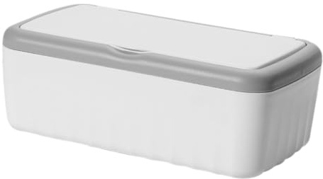 SOPOTUTU Caja grande de plástico dispensador de toallitas húmedas con tapa, caja de almacenamiento rectangular recargable para toallitas húmedas en el baño para el hogar y a prueba de polvo y elegante