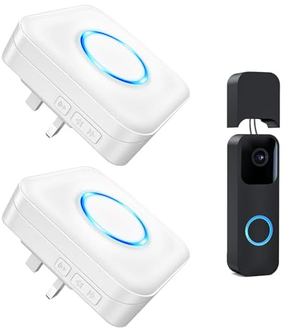 BITIWEND Wireless Doorbell Extender, Specifically for Blink Video Doorbell 1st & 2nd Gen, Wired Doorbell to Wireless, For Hardwired Mode Only, 656FT Long-Range Signal Reception, 2 Chime 1 Repeater