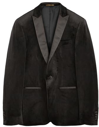NEXT Herr Smal sammetskavaj Svart 52