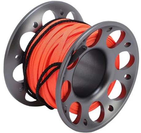 Tauchrolle, Multifunktions Tauchrolle, 15m Flugzeugaluminium Kabel, Doppelhooks für Tauchen, Flossen, Wasserfliegen, Profi und Amateur