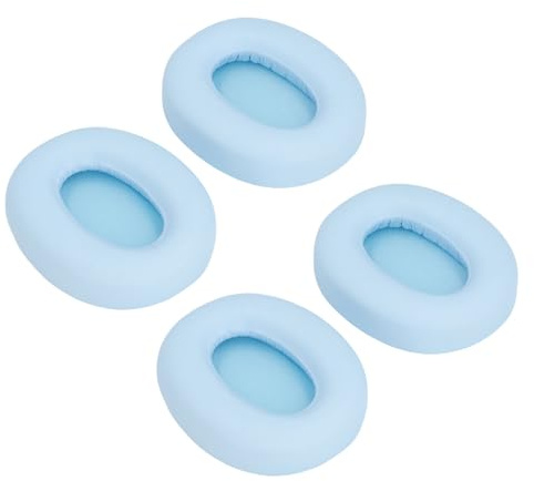Xiuganpo Replacement -Earpads Pillow, Earphone Cushion Flexible Soundproofing Soft Protein Leather -reinforcement Stings for Headphones (Blue)