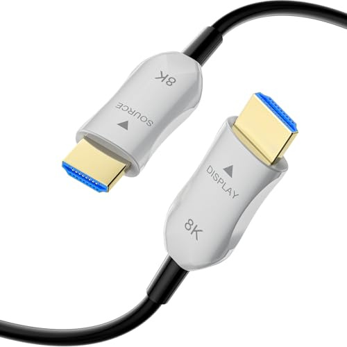 8K HDMI 2.1 Kabel Glasfaser 30m, Ultra High Speed HDMI Aktives Kabel, Lang HDMI Glasfaserkabel, 48Gbps, 8K@60Hz 4K@120Hz, Dynamic HDR, Dolby, HDCP 2.2&2.3, 3D, für HDTV, Monitor, Laptop, Heimkino